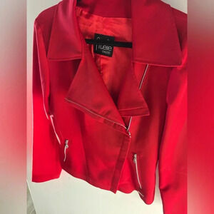 GORGEOUS Red Zipper Blazer